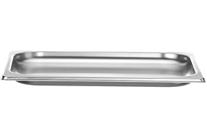 HENDI Contenitore Gastronorm, GN 1/2, resistenza termica -40 °C a 300 °C, compatibile con i forni a convezione, frigoriferi, bagno María, chafing dishes, 1L, 325x265x(H)20mm, acciaio inox 18/10