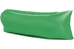 Surwin Wasserdichtes Aufblasbares Sofa,Tragbares Luft Sofa Aufblasbare, Air Lounger, Luftsofa Luftsack Für Outdoor, Strand, Reisen, Party, Camping Gadgets (200x70cm,Grasgrün)