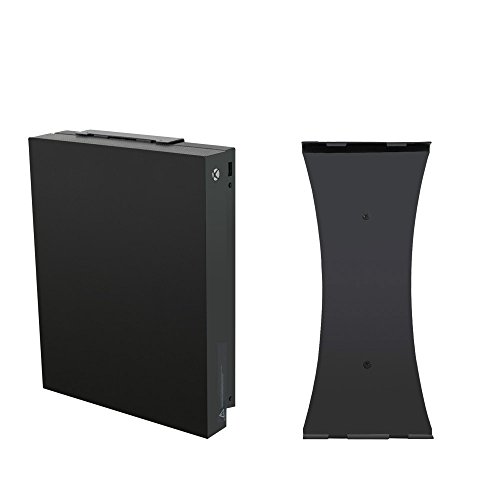 Preisvergleich Produktbild YockTec Xbox One X Wall Mount / Wandhalterung / Halterung, Vertikalständer, Controller / Konsolenständer, Vertikale Wandhalterung mit für Xbox One X Konsole / Controller