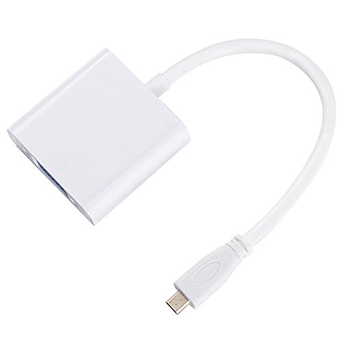 Incutex Micro HDMI auf VGA Adapter inkl. Audioübertragung Micro HDMI Stecker auf VGA Buchse Adapter