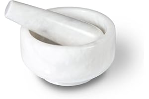 BRITISH FOSSILS Classic White Marble Pestle & Mortar