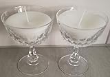  2 Kerzen in Kristallglas Sektschale Kerzenständer Kerzen Muttertag Ostern Hochzeit