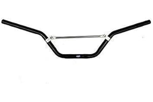 HMParts Pit Bike Dirt Bike Dirt Bike cross Aluminium Handlebar - with Strut 740 mm Type 18 Black