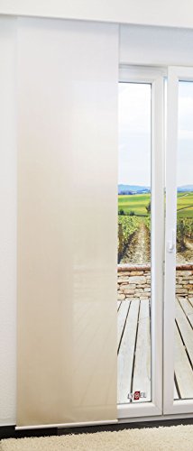 Flächengardine von LYSEL® - Gradient halbtransparent mit Farbverlauf in den Maßen 245 cm x 60 cm beige/elfenbein