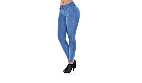 Jeans Attillati Modellanti da Donna Bottoni a Vista Sollevamento del Sedere  all-Match Comodi Elastici Colore Puro Plus Size : Amazon.it: Abbigliamento