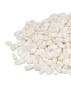 GASPRO 15LB Polished White Pebbles, Natural Decorative Gravel River Rock for Plants, Landscaping, Vase Fillers and More