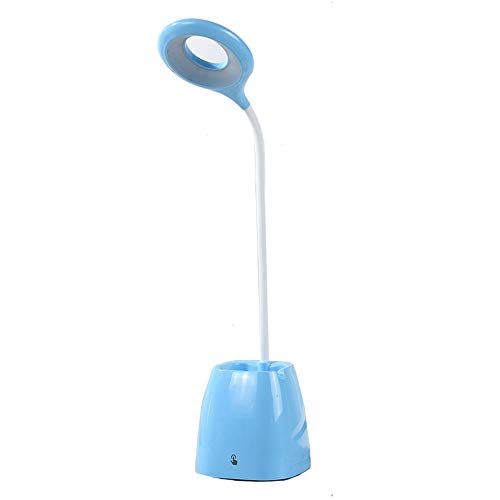 LED Reading Student Pen Holder Desk Lamp USB Charging Dimmable Bedside Bedroom Eye Protection Table Lamp Reading Study Children Lamp Living Room Office Working Decorative Indoor Lamp,Blue