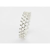 Silberring Wabe innovatives Design