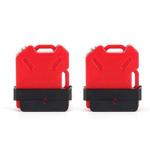 Preisvergleich Produktbild Ironheel Öl / Benzin Tankcontainer, 2Pcs Heizöl Benzin simulierte Tankcontainer-Halterungen für 1 / 10 AX10 SCX10 RC4WD TRX-4 Geländewagen RC Auto
