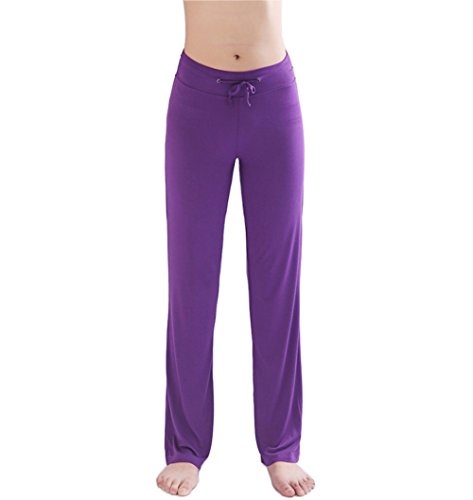 HOEREV Frauen Soft Modal Slimming Hose Yoga Hosen Pyjama-Hose - 6