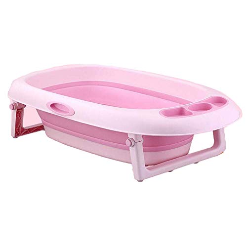 Preisvergleich Produktbild Badewannen Faltbare Kinderbadewanne-beweglicher Säugling Anti-Rutsch-Extra Large Dusche Waschbecken Können sitzen und Lie / Für New Born To 6 Jahre alt Babys Baden Tub-Rosa