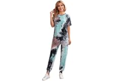 GRECIILOOKS Women's Cotton Lycra Tie-Dye Night Suit Set Night Dress,Lounge Wear,Full Pair Set for Women Night Dress