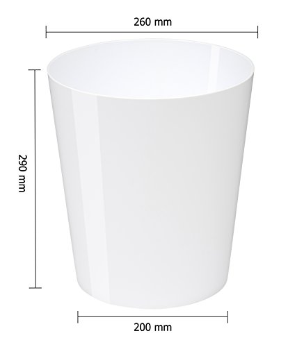 Papelera Osco  Hi Gloss  fuerte pl  stico papelera  Blanco