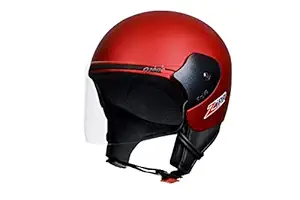 Anokhe Collections ZIPP Scooty Helmets Extended Back of The Skull Support for Men, Women and Kids (Sporty Red, Small)
