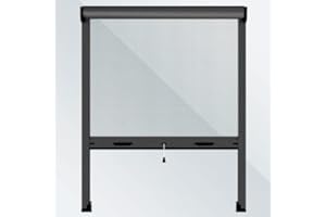 Mosquiteras Enrollables | Color Grafito | 135 x 140 cm (Ancho x Alto) | Cortinadecor