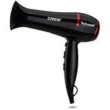 TECHWOOD TCO6075 Seche-cheveux Professionnel + 3 brosses - Noir et Rouge