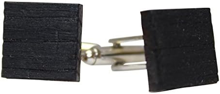 Reza Burnt Oak Wood Scotch Whisky Barrel Square T-Bar Cufflinks