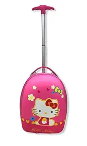 Tiyahi Hard Canvas Luggage Trolley Bag for Teens - Backpack for Kids Boys and Girls, Cartoon Travel Bag Suitcase (Hello Kitty)