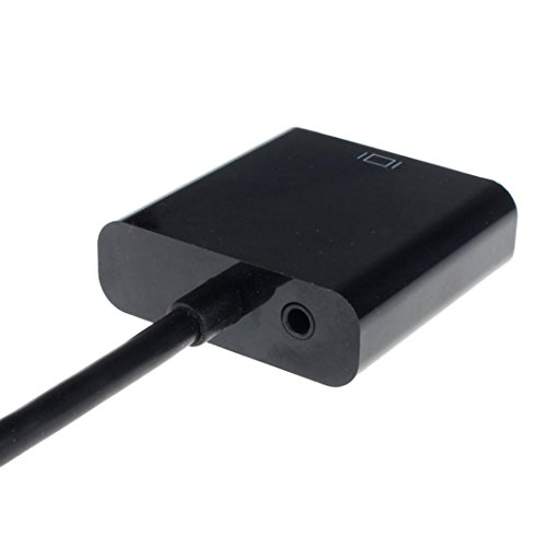 Switchali HDMI auf VGA Konverter Adapter mit Audio USB Kabel Stecker 1080P für PC (Schwarz) - 4