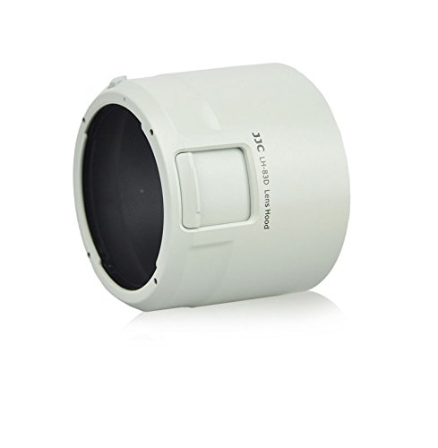 efonto JJC LH-83D Pare-Soleil de rechange Canon ET-83D Filtre pour Objectif EF 100-400 mm f 4 5-5 6L IS II USM 77 mm avec fen  tre Blanc