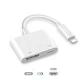 [Soporte completo de 1080P] : Digital AV Adapter admite la duplicación de lo que se muestra en la pantalla del dispositivo, incluidas aplicaciones, presentaciones, sitios web, presentaciones de diapositivas y más, en su televisor, pantalla, proyector u otra pantalla compatible con HDMI en hasta 1080p HD. TENGA EN CUENTA: El adaptador se calentará un poco cuando lo utilice, pero es NORMAL y SEGURO