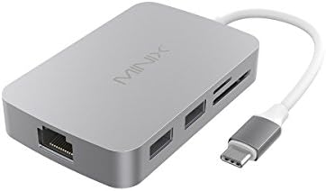 MINIX NEO USB-C Hub Multiport Adapter with HDMI Output 2 USB 3.0 Ports Ethernet 1000Mbps Compatible with Apple MacBook and MacBook Pro