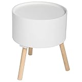 2 en 1 Mesa auxiliar + cajonera - Estilo escandinavo - Color BLANCO