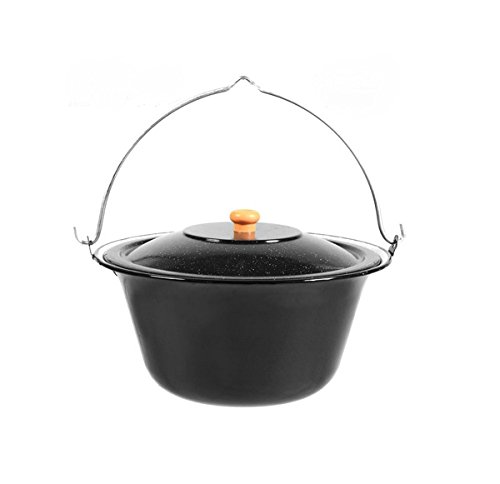 Preisvergleich Produktbild Emaille Topf / Kochtopf mit Deckel 14Liter