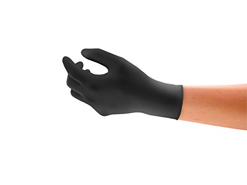 Ansell Microflex 93-852 Mehrzweckhandschuhe, Chemikalien- und Flüssigkeitsschutz, Schwarz