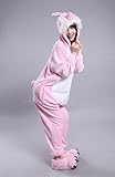 Honeystore Neu bezaubernd Rosa Hase Pyjamas Trickfilm Cosplay Kostüm Erwachsene Siamesische Kleidung S - 