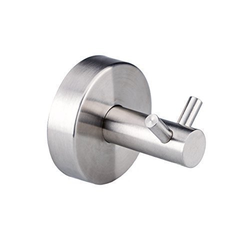 Axial-Serie - Handtuchhaken (Doppelt) 2er-Set aus hochwertigem Edelstahl, matt, gebürstet - zum KLEBEN oder BOHREN
