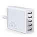 USB Charger,40w 5-Port USB Charging Station---Multi-Port USB Charger Desktop Hub for iPhone 6s / 6 / 6 Plus, iPad Air 2 / mini 3, Galaxy S6 / Edge / Plus, Note 5 and More (White) RS.2339.00