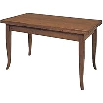 Tavolo Da Cucina Allungabile In Legno Massello - Design Italiano, Colore Noce Scuro - Foto 10