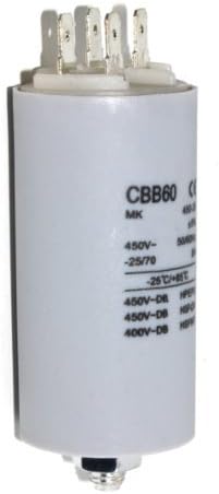High Quality Motor Capacitor Value 12.5 Micro Farad (12.5uf) 400v, Standard 6.3mm Tab Terminals, Used On Many Washing Machine Motors