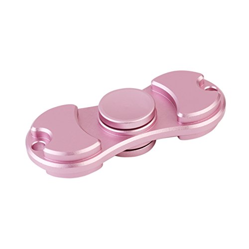Metal Fingertips Gyro Toy, Clover Star Zinc Alloy Fidget Hand Spinner Stress Reliever Toys High Speed 1- 4 Minute Spins ( a Great and Interesting Fingertip Bearing Toy for Reducing Anxiety ) (Rose Gold) Metal Fingertips Gyro Toy, Clover Star Zinc Alloy Fidget Hand Spinner Stress Reliever Toys High Speed 1- 4 Minute Spins ( a Great and Interesting Fingertip Bearing Toy for Reducing Anxiety ) (Rose Gold)