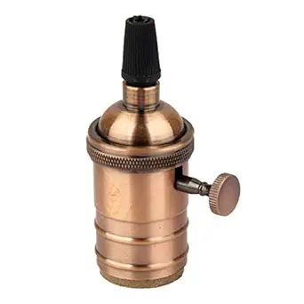 Imported E27 Switched Light Bulb Lampholder Vintage Lamp Holder Antique Copper