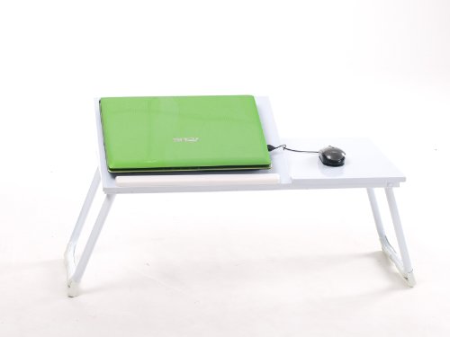 GreenForest Laptop Tisch Computertisch Schreibtisch 65.0CM*30.0CM*29.0CM Weiß+Beige - 7