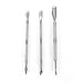 Manicure Pedicure Set - TOOGOO(R) 3Pcs Nail Art Stainless Steel Cuticle Spoon Remover Pusher Manicure Pedicure Set
