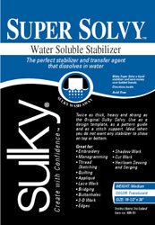 SulkySuper Solvy Water-Soluble Stabilizer-White, 19.5" X 25 yd