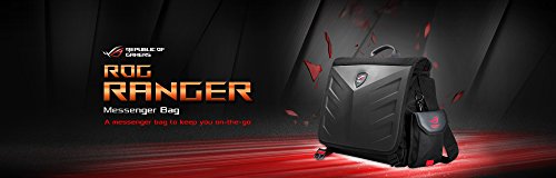 ASUS ROG Ranger Messenger Notebook Tasche  bis zu 15 6 Zoll  ergonomisches Design  Gucci-Polyester  Schwarz Rot