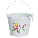 Medidas: 23,5x18cm Dream Hogar cubitera Cervezas Cubo Metal Aloha Vibes Tucan 5L 23,5x18 cm