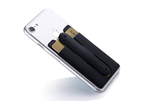 KronyaÂ® | Smartphone Kartenhalter mit StÃ¤nder | Auto Case Etui Finger Fitness Geldbeutel GeldbÃ¶rse Halter Halterung Handy HÃ¼lle KopfhÃ¶rer Sport Apple iPhone 7 8 X Samsung Galaxy S8 (Schwarz)