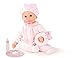 Produktbild Götz 1461143 Cookie Care - Powder Pink mit Schmatz- und Weinfunktion - 48 cm große Weichkörper-Babypuppe mit blauen Schlafaugen, ohne Haare