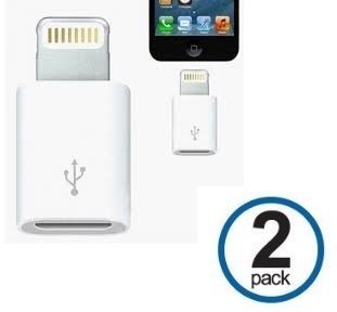Auslese (Set of 2) Micro USB to Lightning 8 pin Charge Sync Data Connector Converter Adapter for Apple iPhone 5 5S 5C 6 6 Plus iPad Air iPad Air 2 iPad Mini Mini 2 Retina Mini 3 Mini Plug Ultra CompactMicro USB to 8 Pin Data/Sync Charger Adaptor for iPhone 6 6 Plus/5s/5c/5 RS.199 (60.00% Off) - Amazon