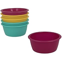 Metaltex 252394 Mini Moule a Cake 6 pcs, Silicone, Multicolore, 8 cm de diametre