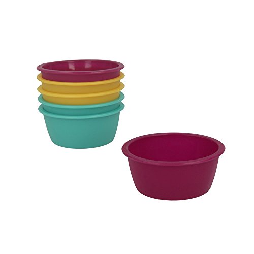 Metaltex 252394 Mini Moule a Cake 6 pcs, Silicone, Multicolore, 8 cm de diametre