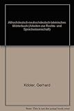 Image de Althochdeutsch - neuhochdeutsch - lateinisches Wörterbuch (Livre en allemand)