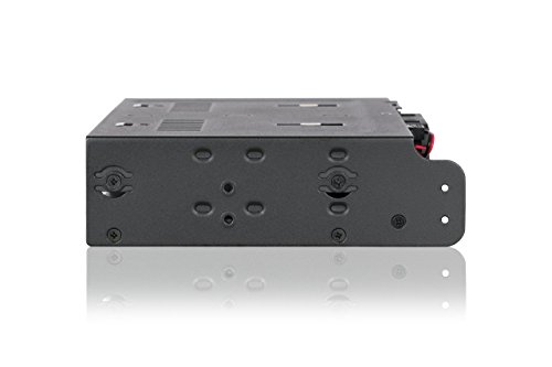 Wechselrahmen für 4x 2,5 Zoll (6,4cm) SATA SSD/HDD in 1x 5,25 Zoll (13,3cm) – Trägerlos – Icy Dock flexiDOCK MB524SP-B - 4