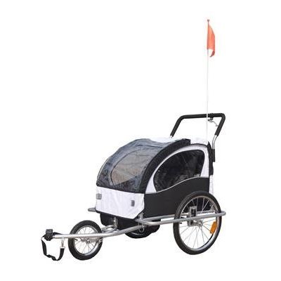 2 in 1 Jogger Fahrradanhänger Kinderwagen Kinderanhänger Fahrrad Anhänger