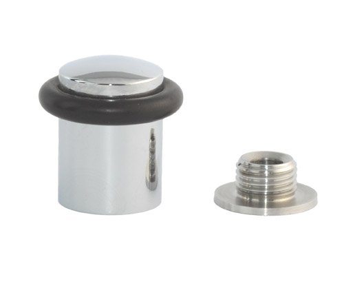 EVI herrajes i-108-cb – Türstopper, 2 Stück Einheiten, Finish Weiß Chrom (Messing)